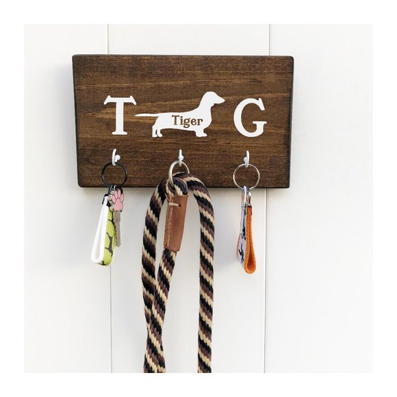 Custom His/Hers/pet key holder, wooden key hooks - Picture 1 of 1